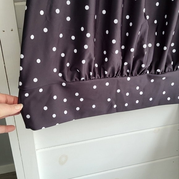 Bloomchick Polkadot Sleeveless Tankini Bathingsuit Top - Picture 5 of 11